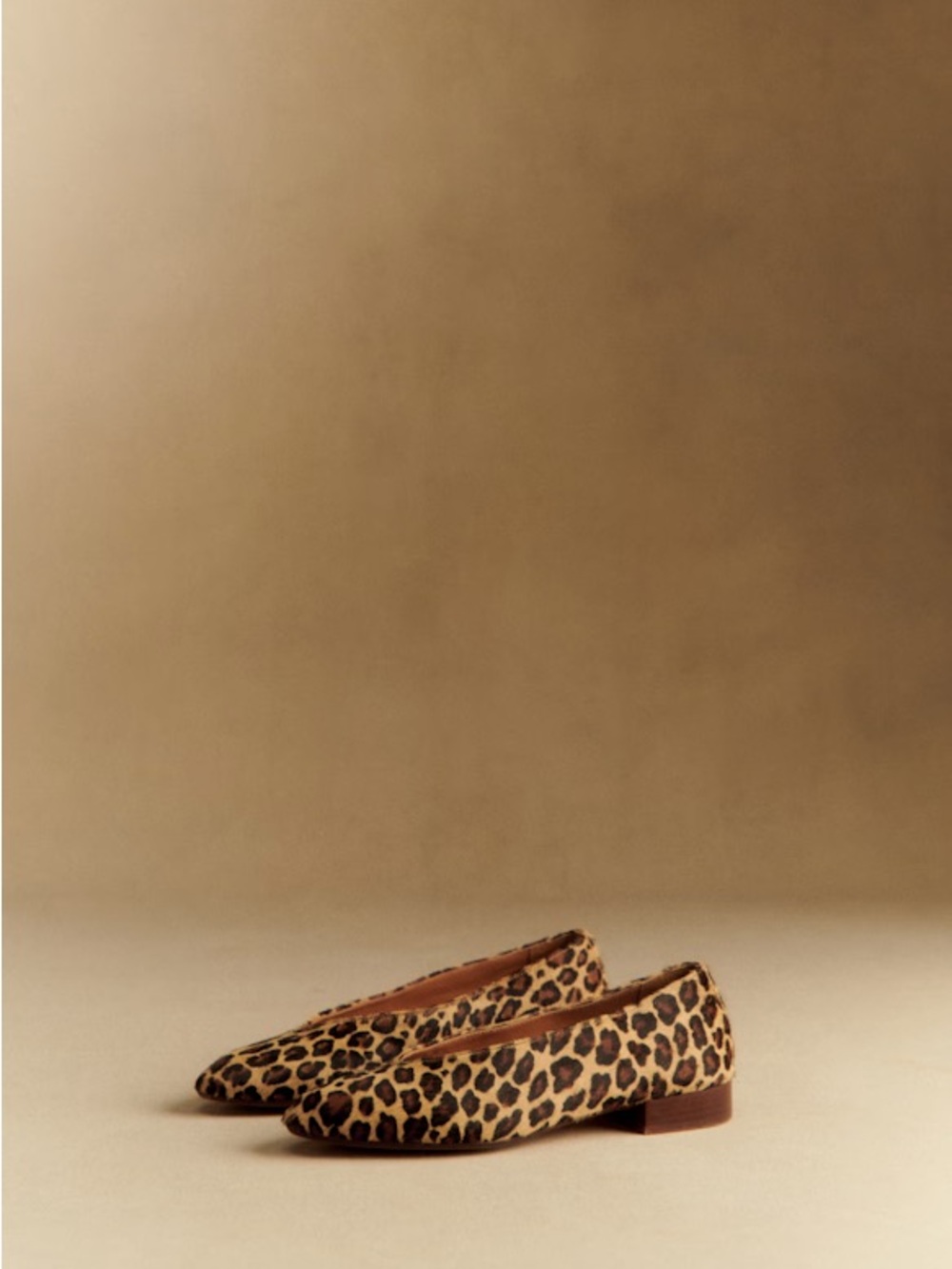 SÉZANE MATILDA LOW BALLET FLATS Leopard Print Brown/Black - Picture 9 of 14